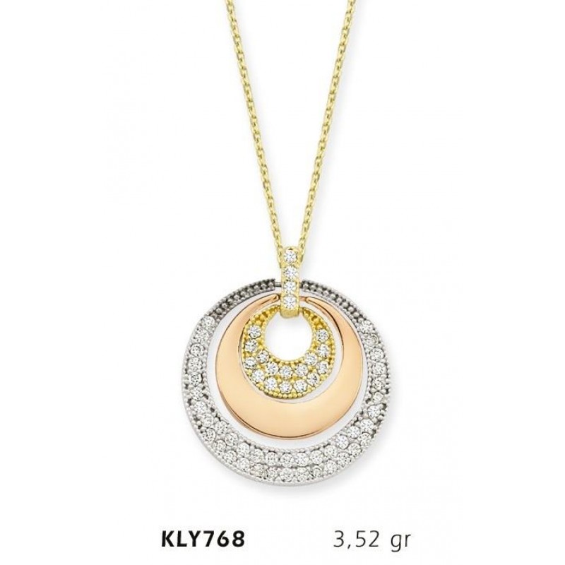 14 Ayar Altın Çember Kolye KLY768 14 Ayar Altın Çember Kolye KLY768