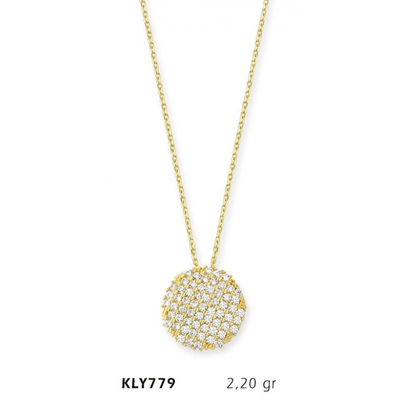14 Ayar Altın Top Kolye KLY779