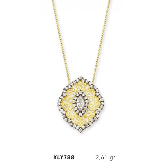 14 Ayar Altın Fantezi Kolye KLY788