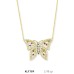 14 Ayar Altın Kelebek Kolye KLY789