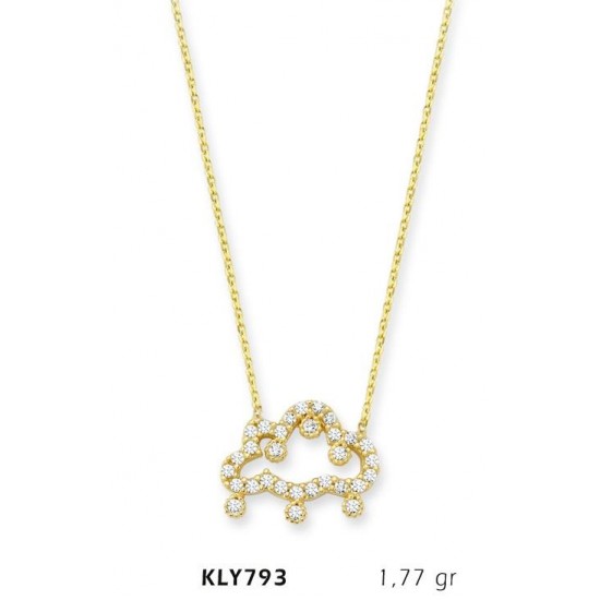 14 Ayar Altın Bulut Kolye KLY793 14 Ayar Altın Bulut Kolye KLY793