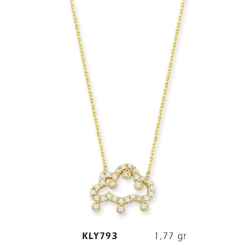14 Ayar Altın Bulut Kolye KLY793 14 Ayar Altın Bulut Kolye KLY793