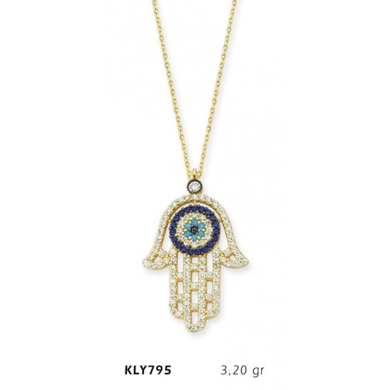 14 Ayar Altın Fatma Eli Kolye KLY795