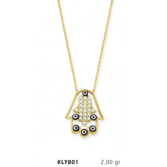 14 Ayar Altın Fatma Eli Kolye KLY801