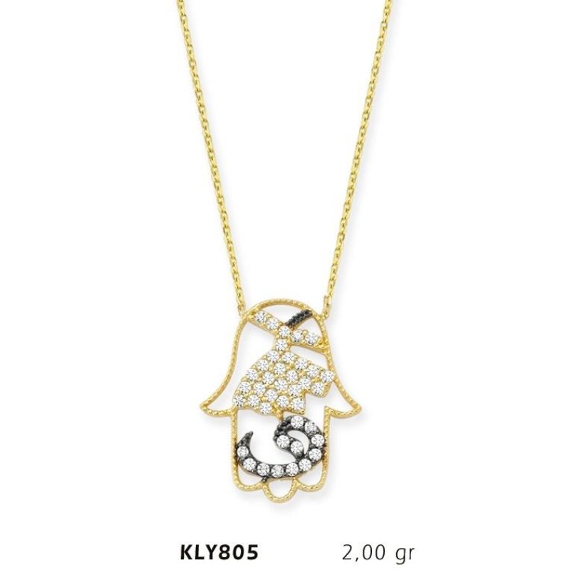 14 Ayar Altın Fatma Eli Kolye KLY805 14 Ayar Altın Fatma Eli Kolye KLY805