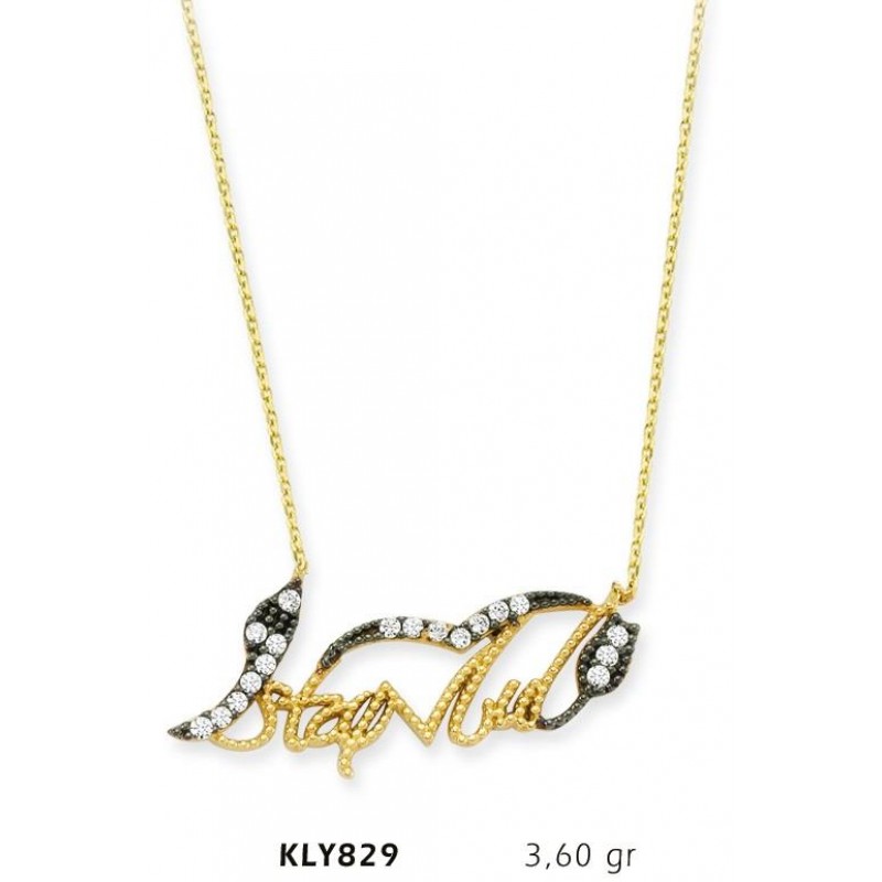 14 Ayar Altın İstanbul Kolye KLY829 14 Ayar Altın İstanbul Kolye KLY829