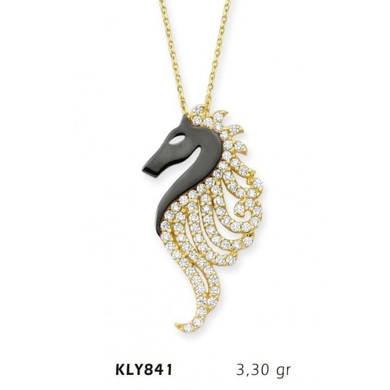 14 Ayar Altın Deniz Atı Kolye KLY841 14 Ayar Altın Deniz Atı Kolye KLY841