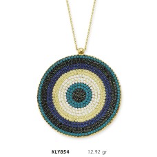 14 Ayar Altın Nazar Boncugu Kolye KLY854