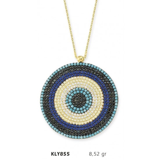 14 Ayar Altın Nazar Boncugu Kolye KLY855 14 Ayar Altın Nazar Boncugu Kolye KLY855