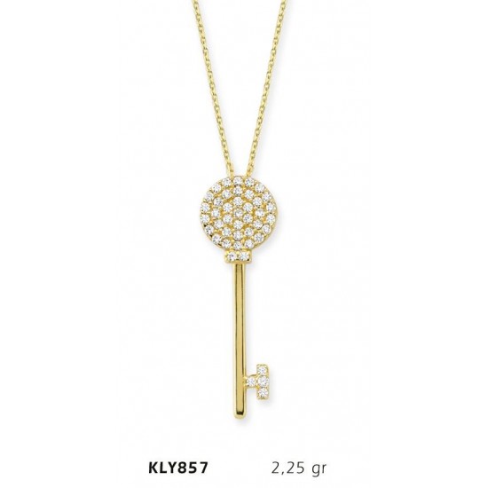 14 Ayar Altın Anahtar Kolye KLY857 14 Ayar Altın Anahtar Kolye KLY857