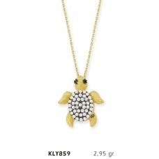 14 Ayar Altın Kaplumbağa Kolye KLY859