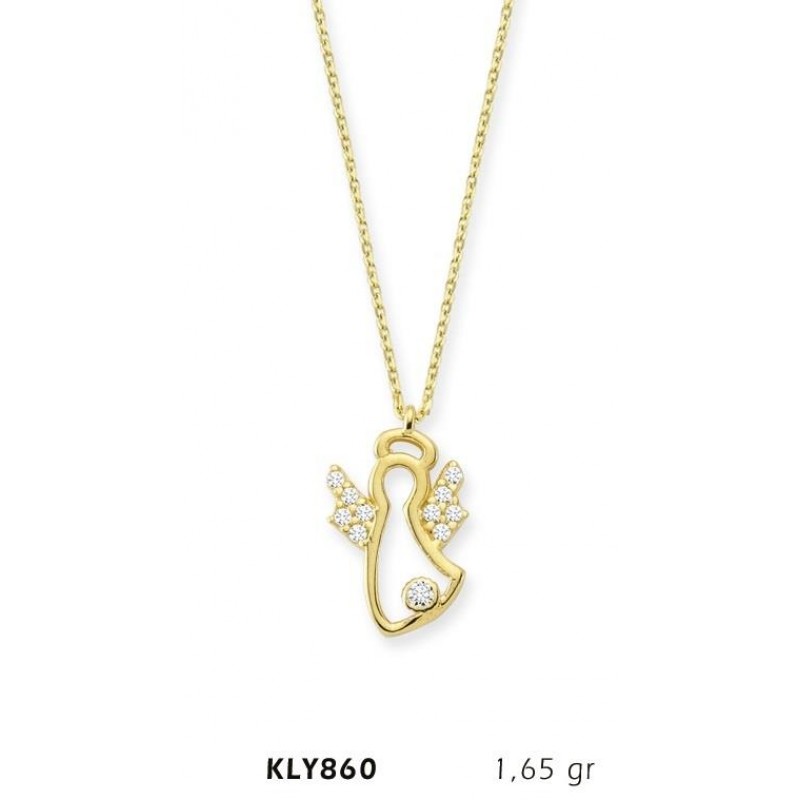 14 Ayar Altın Melek Kolye KLY860