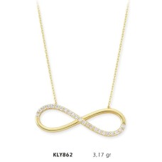 14 Ayar Altın Sonsuzluk Kolye KLY862