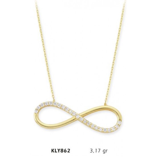 14 Ayar Altın Sonsuzluk Kolye KLY862