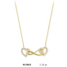 14 Ayar Altın Sonsuzluk Kolye KLY865