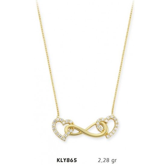 14 Ayar Altın Sonsuzluk Kolye KLY865
