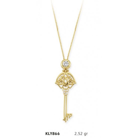 14 Ayar Altın Anahtar Kolye KLY866 14 Ayar Altın Anahtar Kolye KLY866