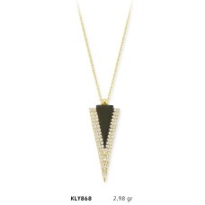 14 Ayar Altın Üçgen Kolye KLY868
