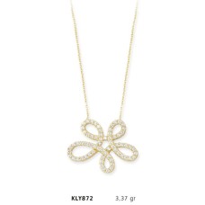 14 Ayar Altın Taşlı Kolye KLY872