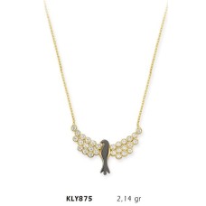 14 Ayar Altın Melek Kanadı Kolye KLY875