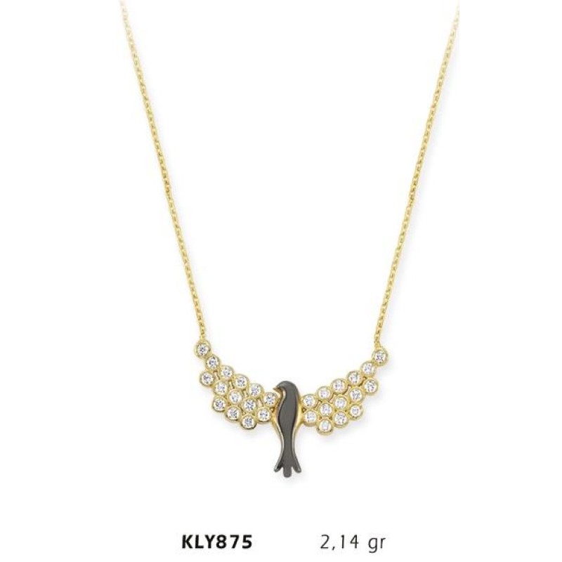 14 Ayar Altın Melek Kanadı Kolye KLY875 14 Ayar Altın Melek Kanadı Kolye KLY875