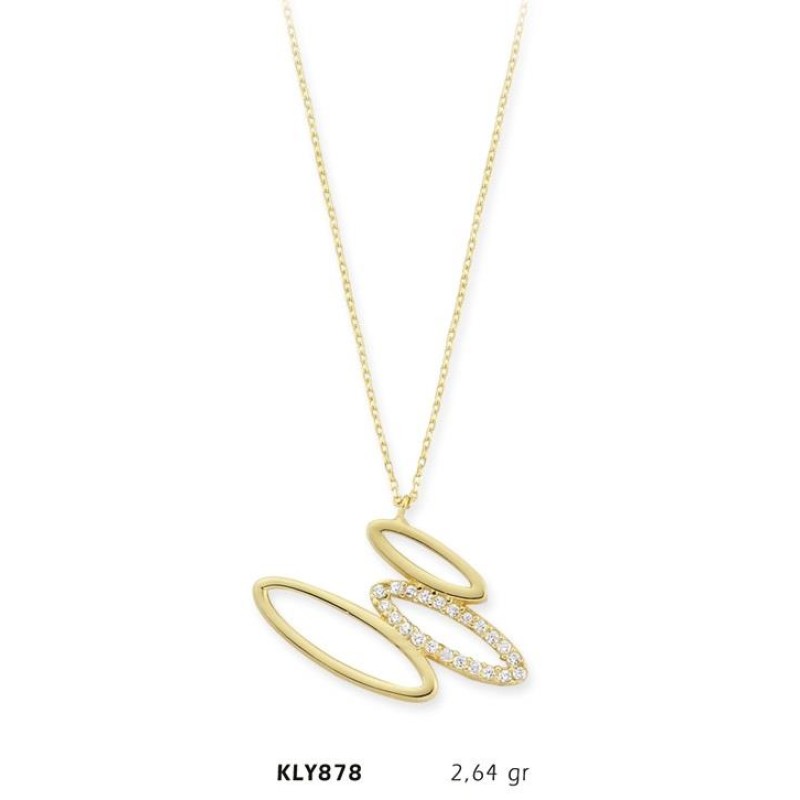 14 Ayar Altın Halka Kolye KLY878 14 Ayar Altın Halka Kolye KLY878