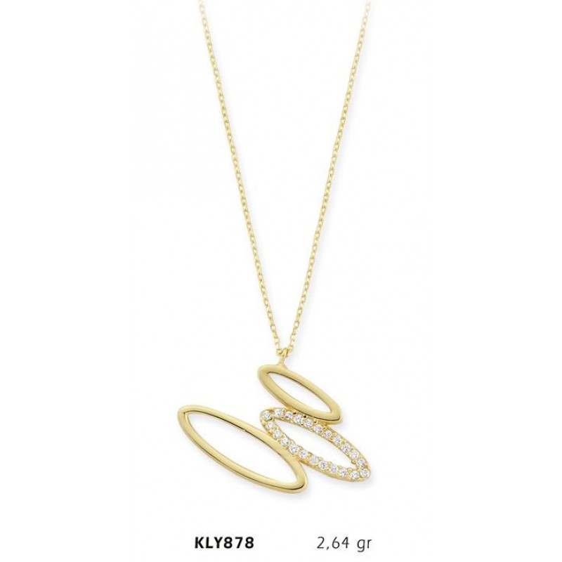 14 Ayar Altın Halka Kolye KLY878