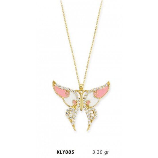 14 Ayar Altın Melek Kanadı Kolye KLY885