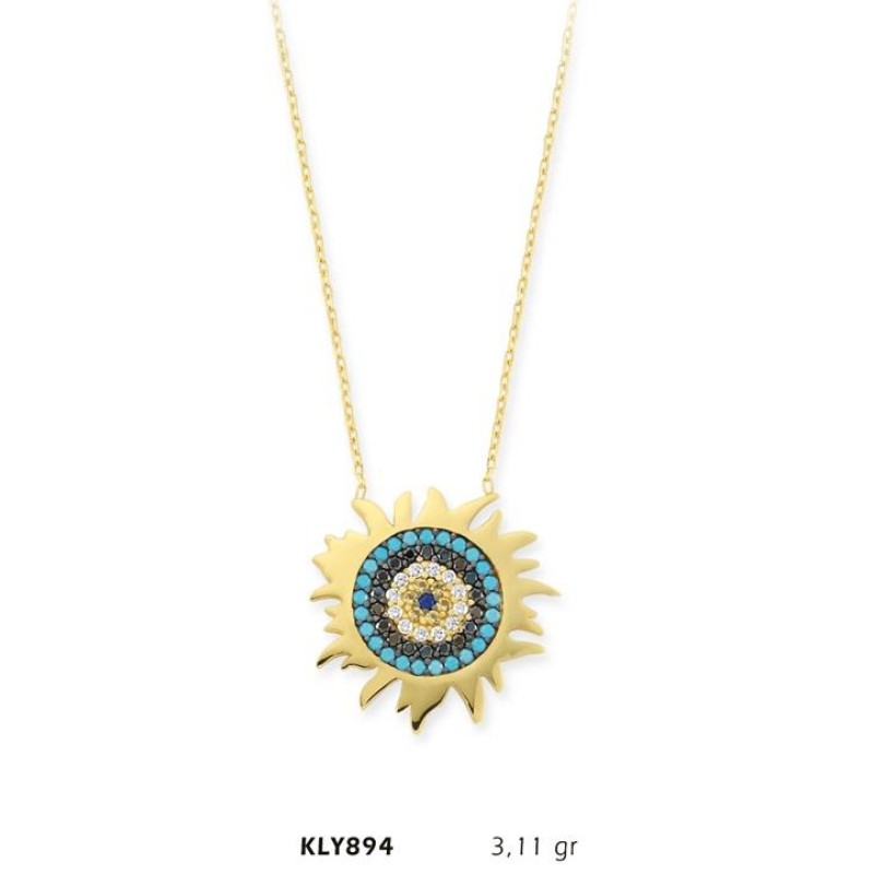 14 Ayar Altın Güneş Kolye KLY894 14 Ayar Altın Güneş Kolye KLY894