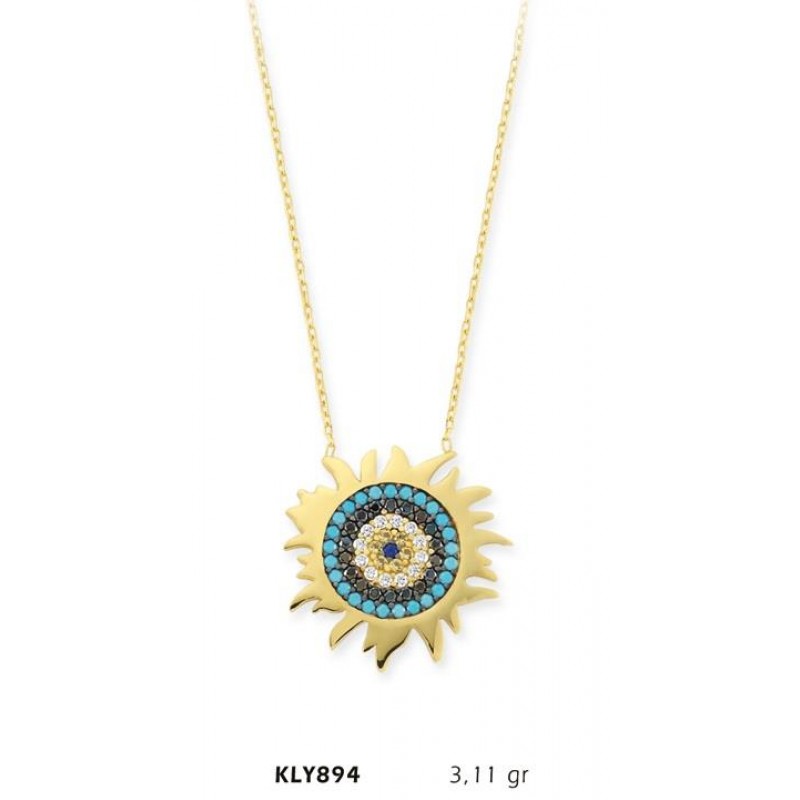 14 Ayar Altın Güneş Kolye KLY894 14 Ayar Altın Güneş Kolye KLY894