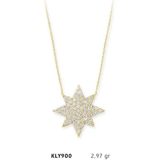 14 Ayar Altın Güneş Kolye KLY900 14 Ayar Altın Güneş Kolye KLY900