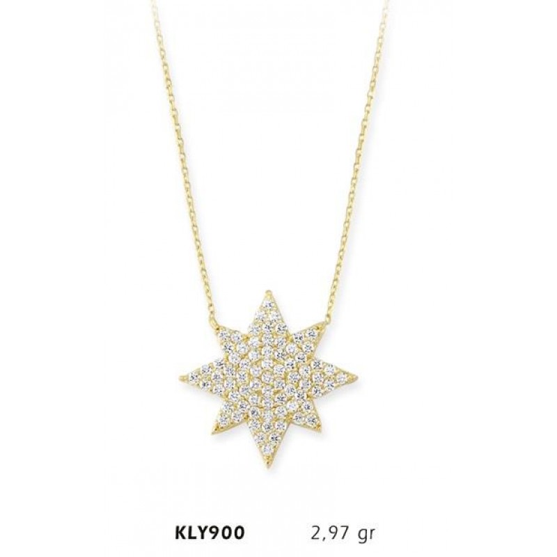 14 Ayar Altın Güneş Kolye KLY900 14 Ayar Altın Güneş Kolye KLY900