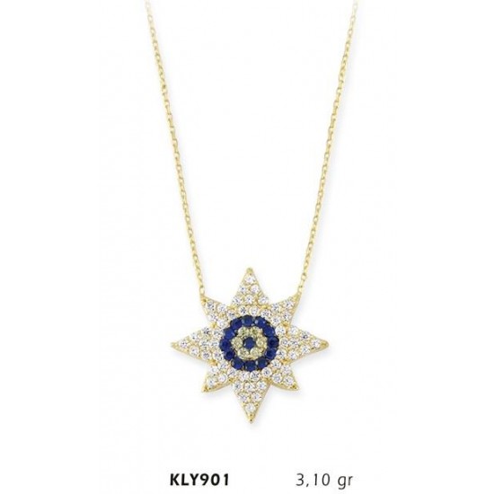 14 Ayar Altın Güneş Kolye KLY901 14 Ayar Altın Güneş Kolye KLY901