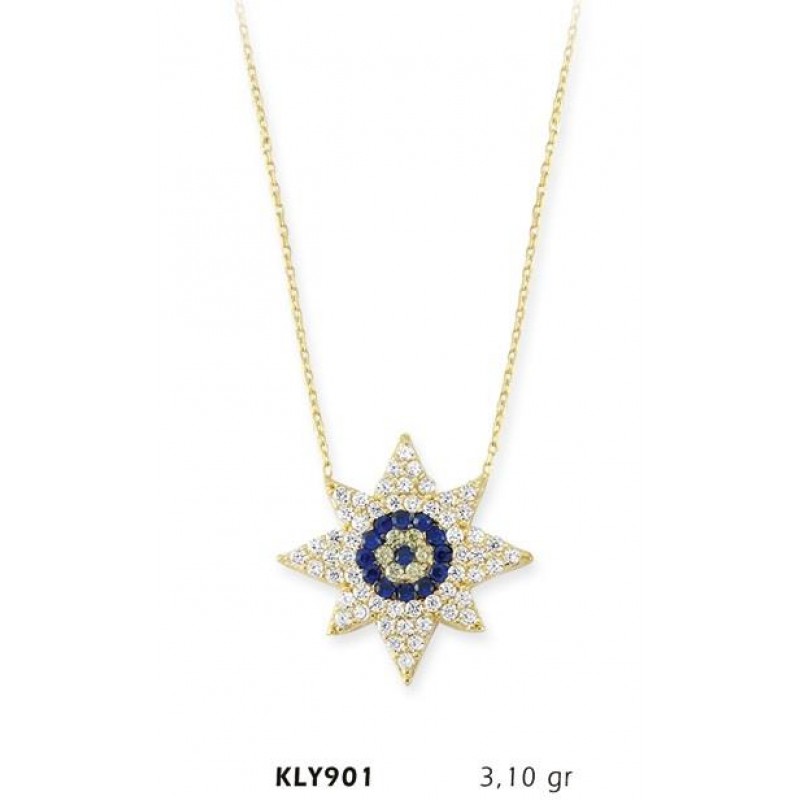 14 Ayar Altın Güneş Kolye KLY901 14 Ayar Altın Güneş Kolye KLY901