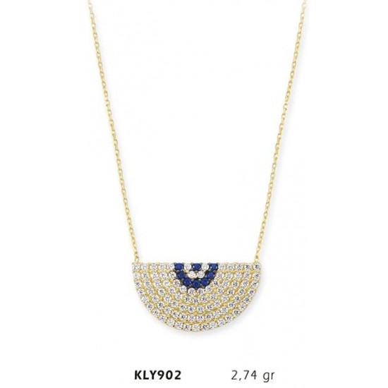 14 Ayar Altın Yarım Ay Kolye KLY902