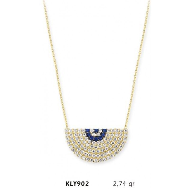 14 Ayar Altın Yarım Ay Kolye KLY902