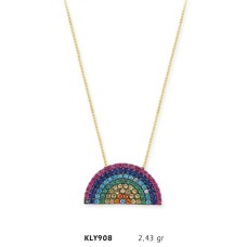 14 Ayar Altın Yarım Ay Kolye KLY908