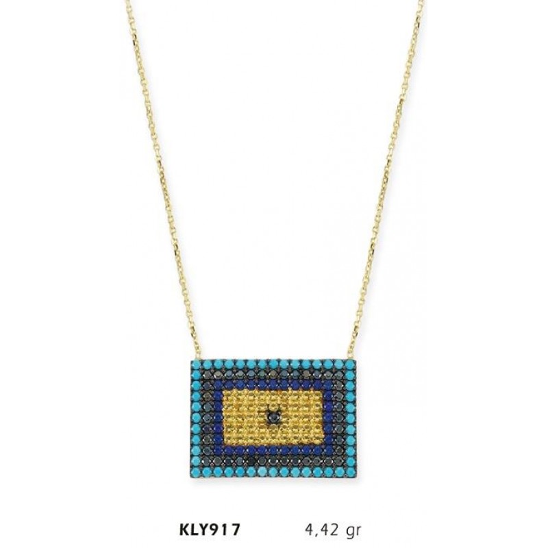 14 Ayar Altın Nazar Boncuğu Kolye KLY917 14 Ayar Altın Nazar Boncuğu Kolye KLY917