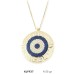 14 Ayar Altın Nazar Boncuğu Kolye KLY937