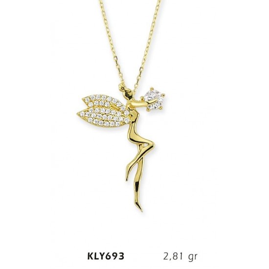 14 Ayar Altın Peri Kolye KLY693