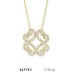 14 Ayar Altın Çiçek Kolye KLY752 14 Ayar Altın Çiçek Kolye KLY752