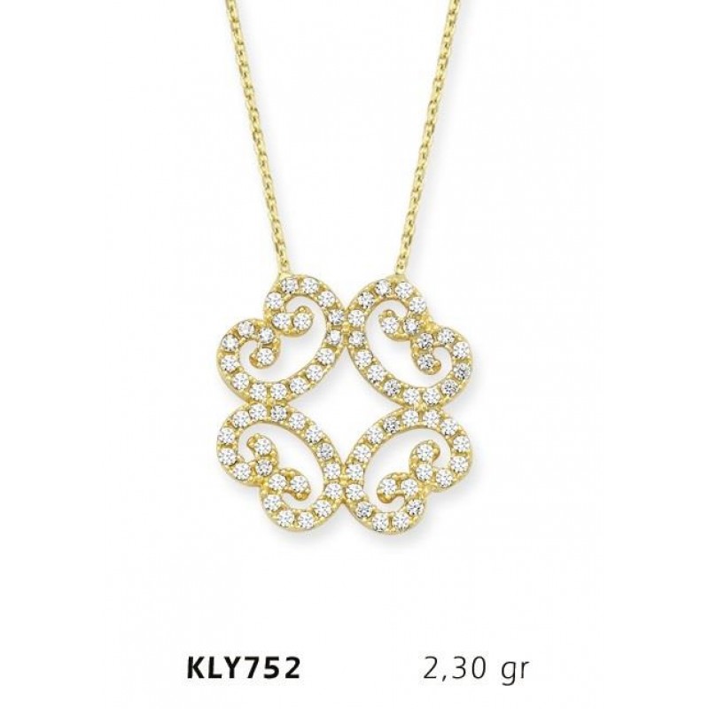 14 Ayar Altın Çiçek Kolye KLY752 14 Ayar Altın Çiçek Kolye KLY752