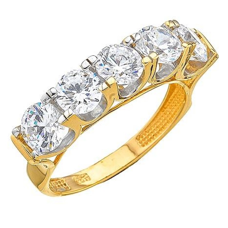 14 Ayar Altın Beştaş Yüzük E330 14 Ayar Altın Beştaş Yüzük E330