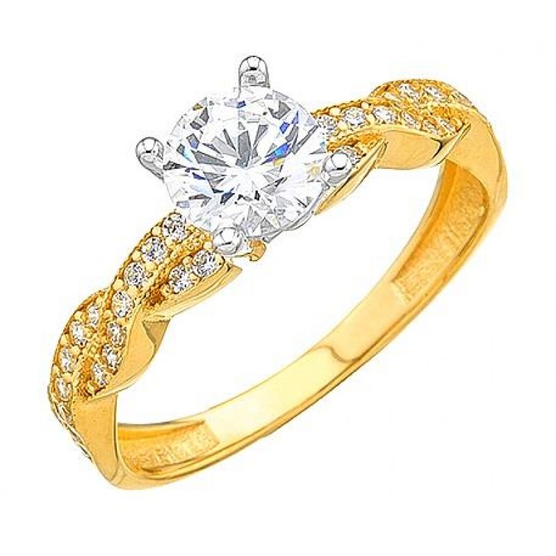 14 Ayar Altın Tektaş Yüzük E328