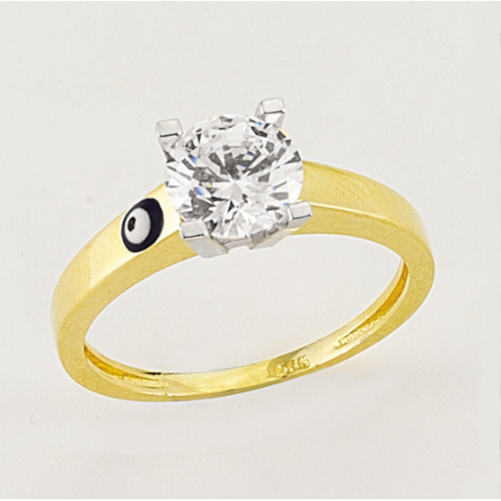 14 Ayar Altın Tektaş Yüzük E25 14 Ayar Altın Tektaş Yüzük E25