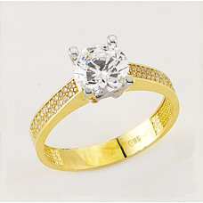 14 Ayar Altın Tektaş Yüzük E37