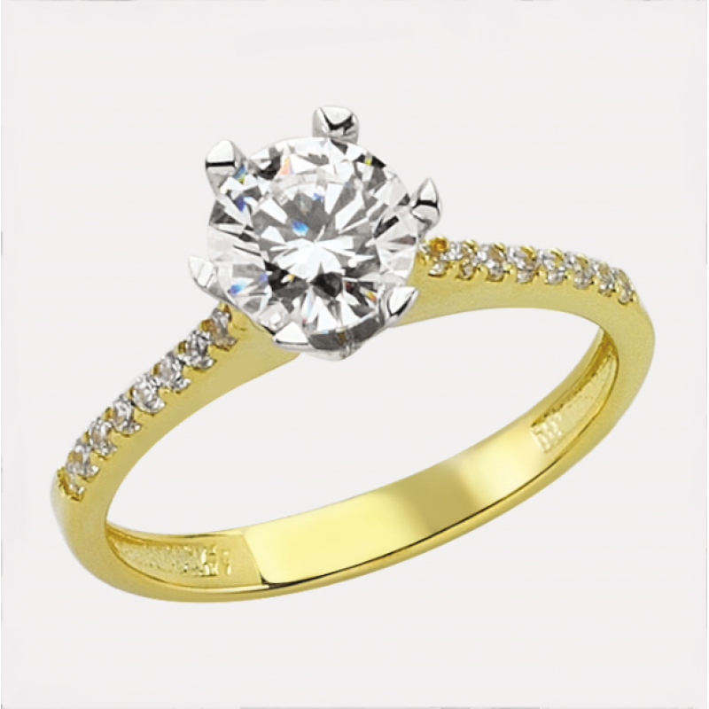 14 Ayar Altın Tektaş Yüzük E85