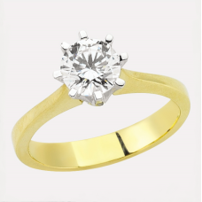 14 Ayar Altın Tektaş Yüzük E86