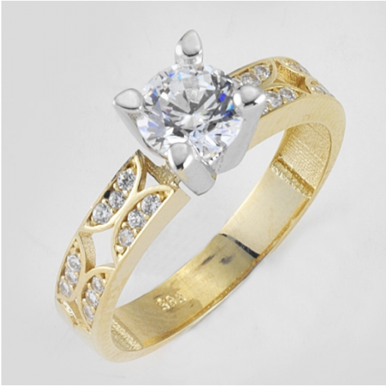 14 Ayar Altın Tektaş Yüzük E148