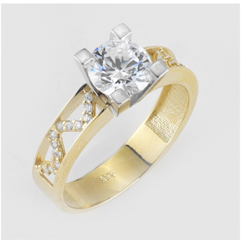 14 Ayar Altın Tektaş Yüzük E153